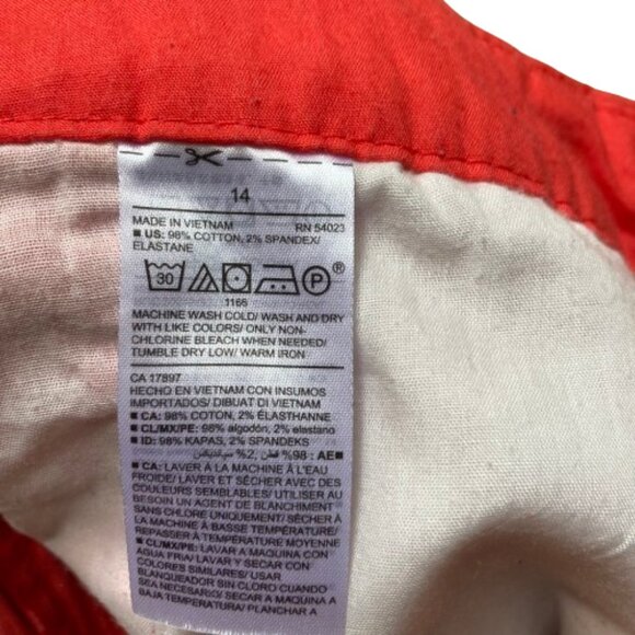 Old Navy Women's Everyday 4" Shorts Deep Orange Two Pockets, High Rise, sz 14 - Picture 4 of 7